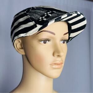 Unique Black & White Striped Hat